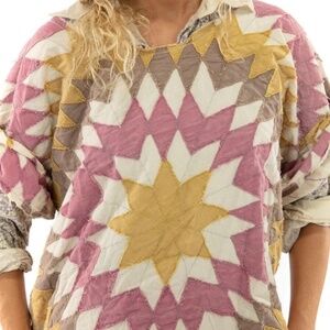 Magnolia Pearl Quiltwork Matilda Top in Echo